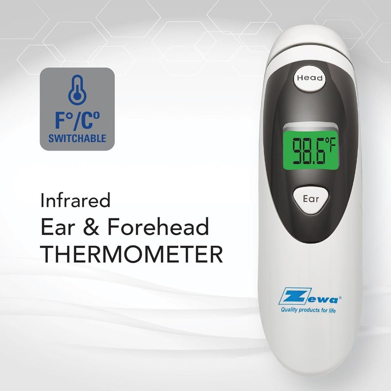 Zewa Infrared Thermometer | Professional Accuracy | Forehead & Ear Non-Touch Measurement | Bluetooth 4.0 | Android & iOS Compatible | Fever Alarm | Free MyHealthConnected App - Image 4